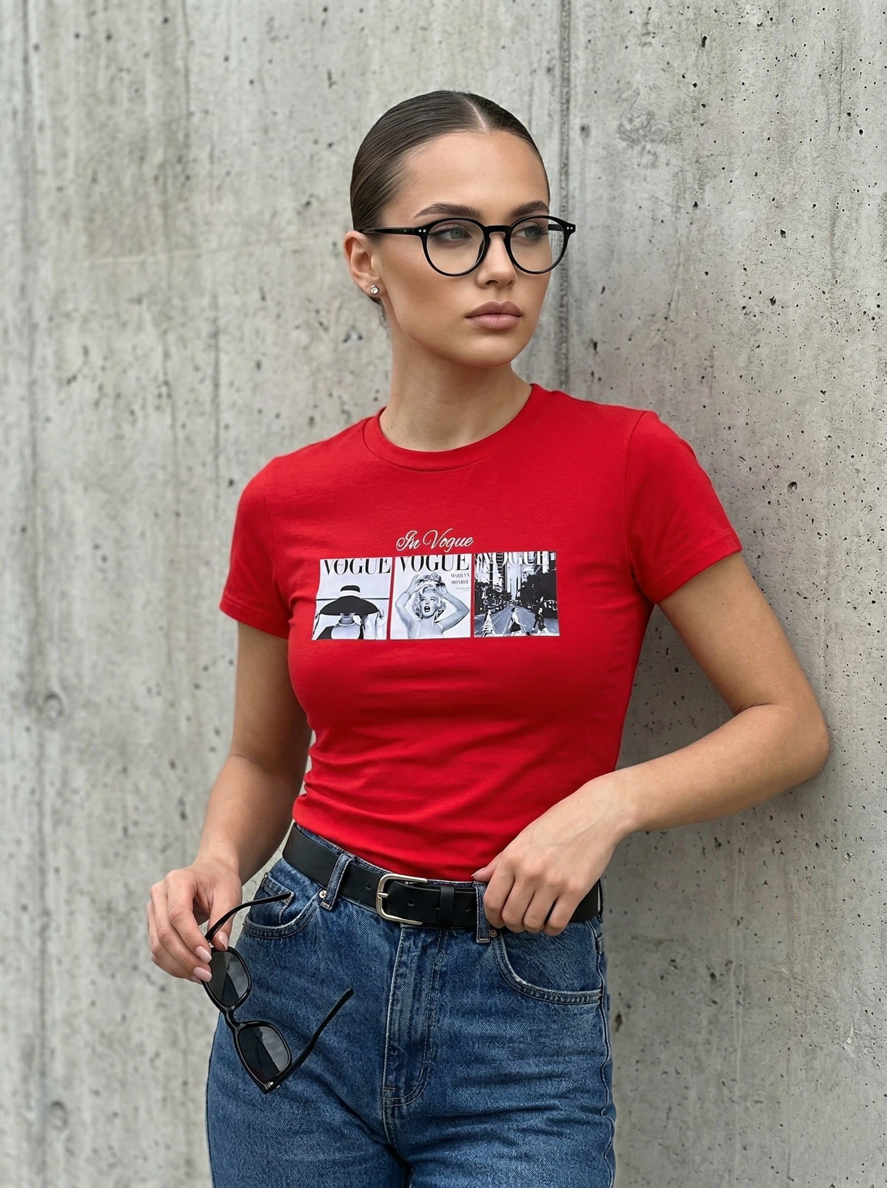 Vogue Red Crop T-Shirt
