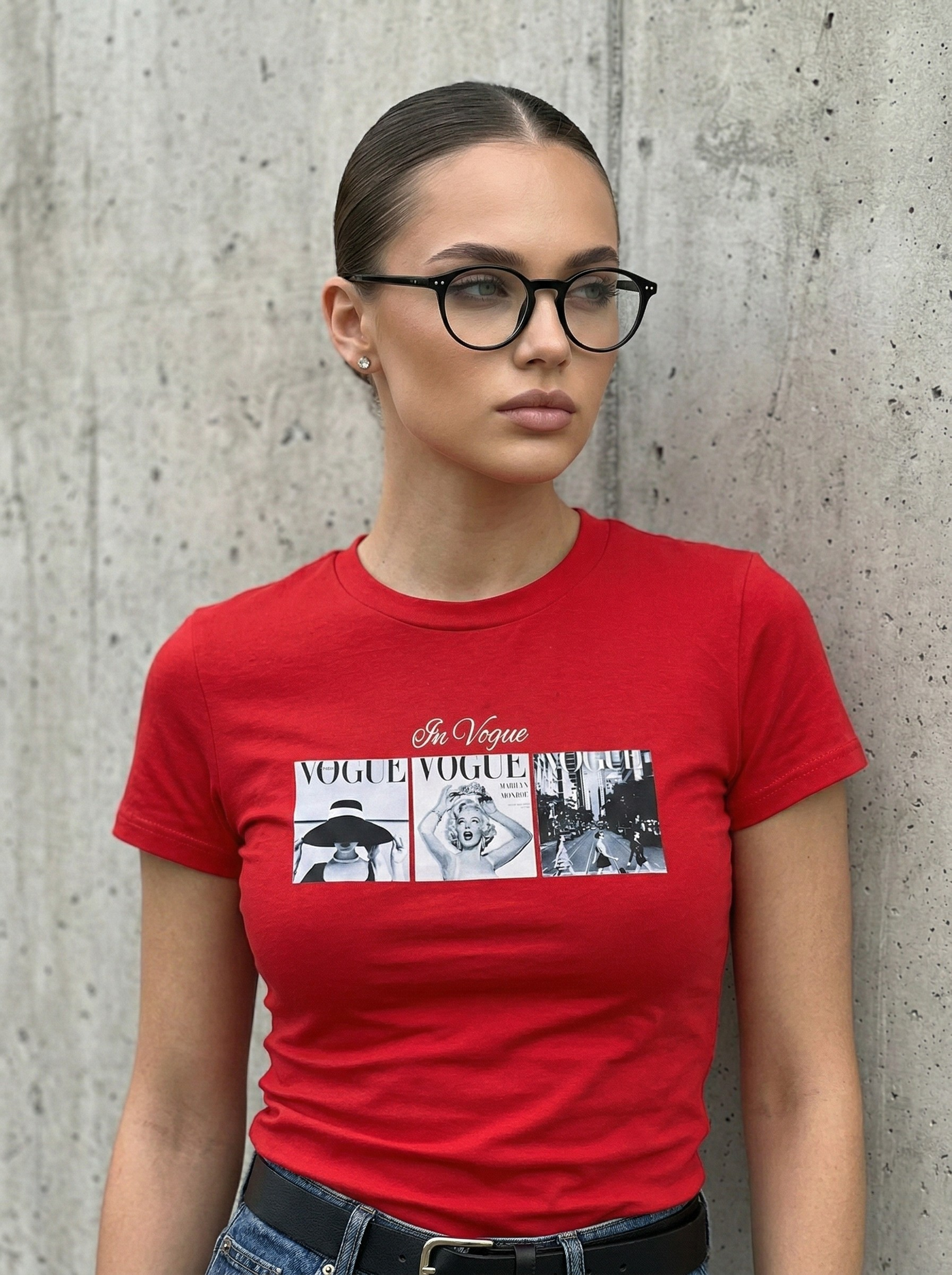 Vogue Red Crop T-Shirt