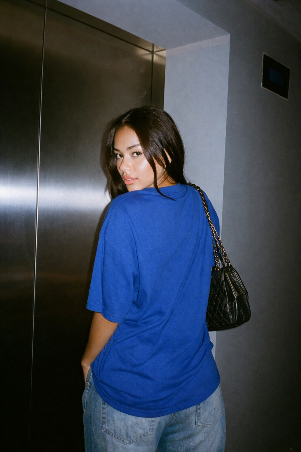 Starry Night Blue Oversized T-Shirt
