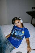 Starry Night Blue Oversized T-Shirt