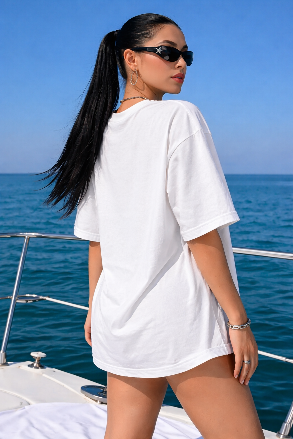 Falling in Love White Oversized T-Shirt