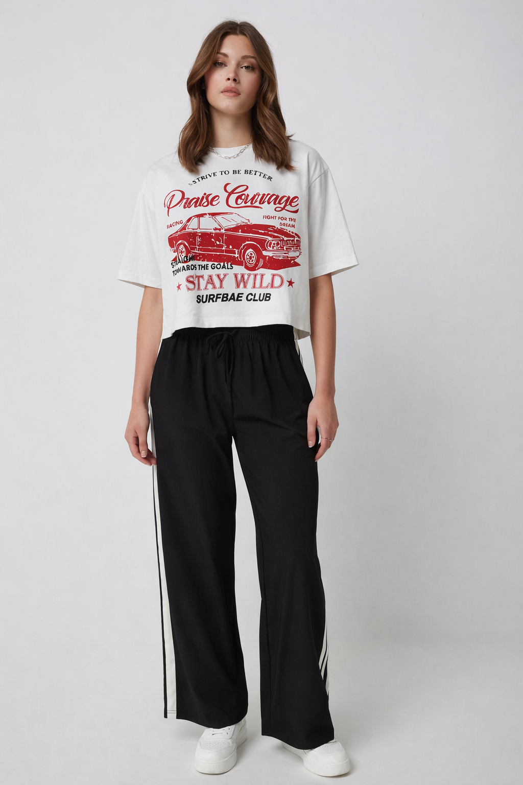 Stay Wild White Boxy Tee