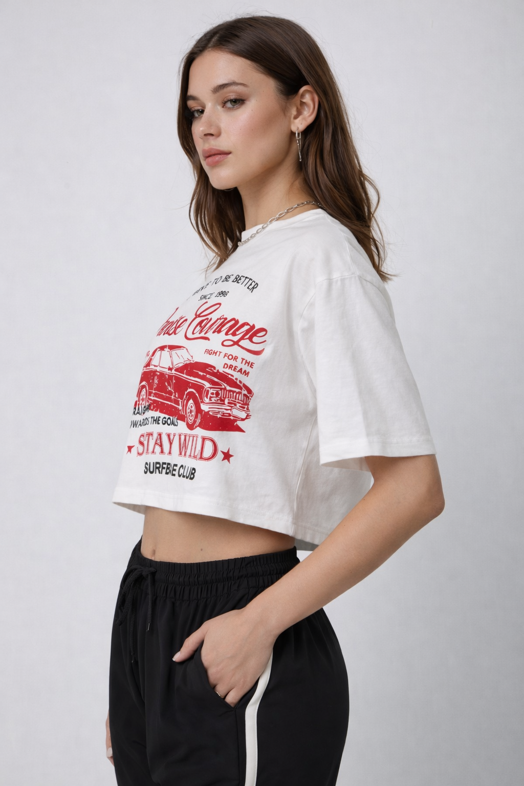 Stay Wild White Boxy Tee