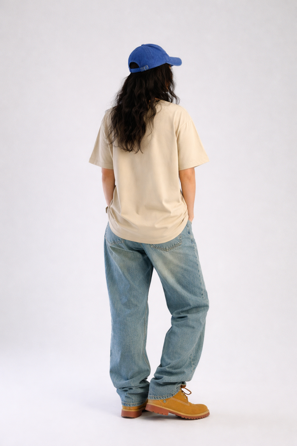 Wine Beige Oversized T-Shirt