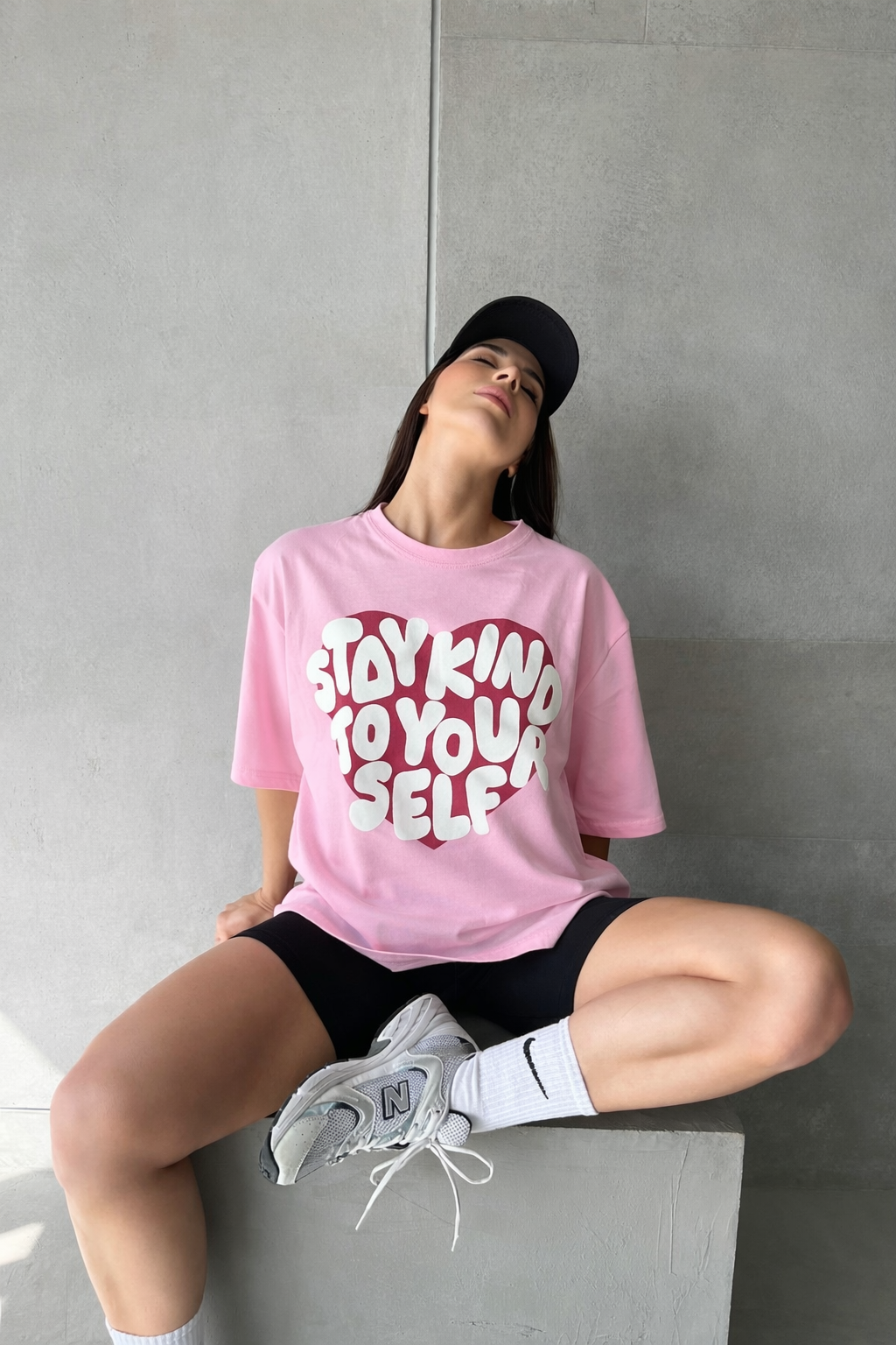 Stay Kind Pink Oversized T-Shirt