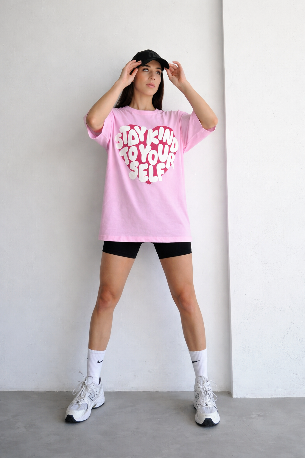 Stay Kind Pink Oversized T-Shirt