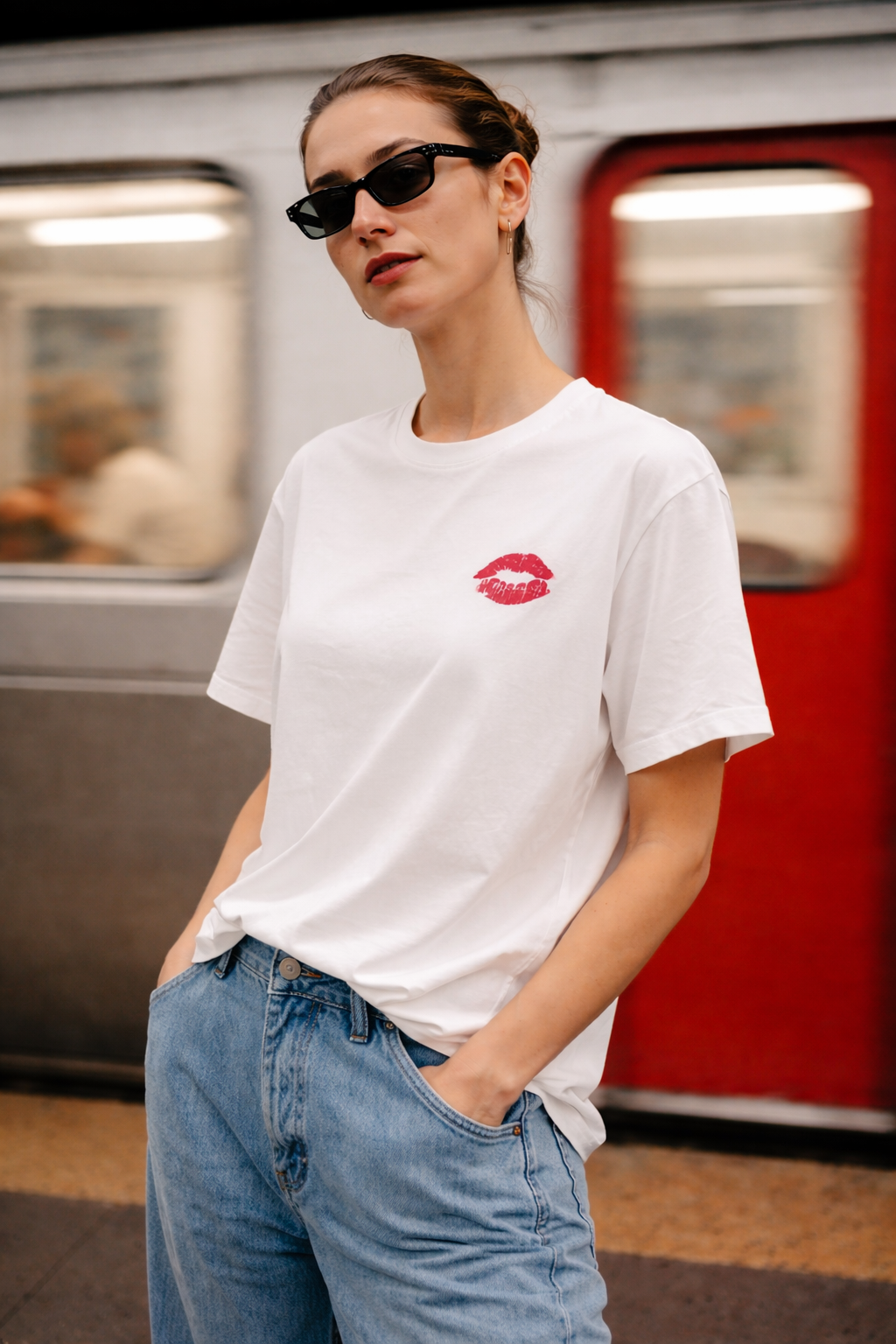 Kiss White Oversized T-Shirt
