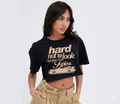 Baddie Black Boxy Tee