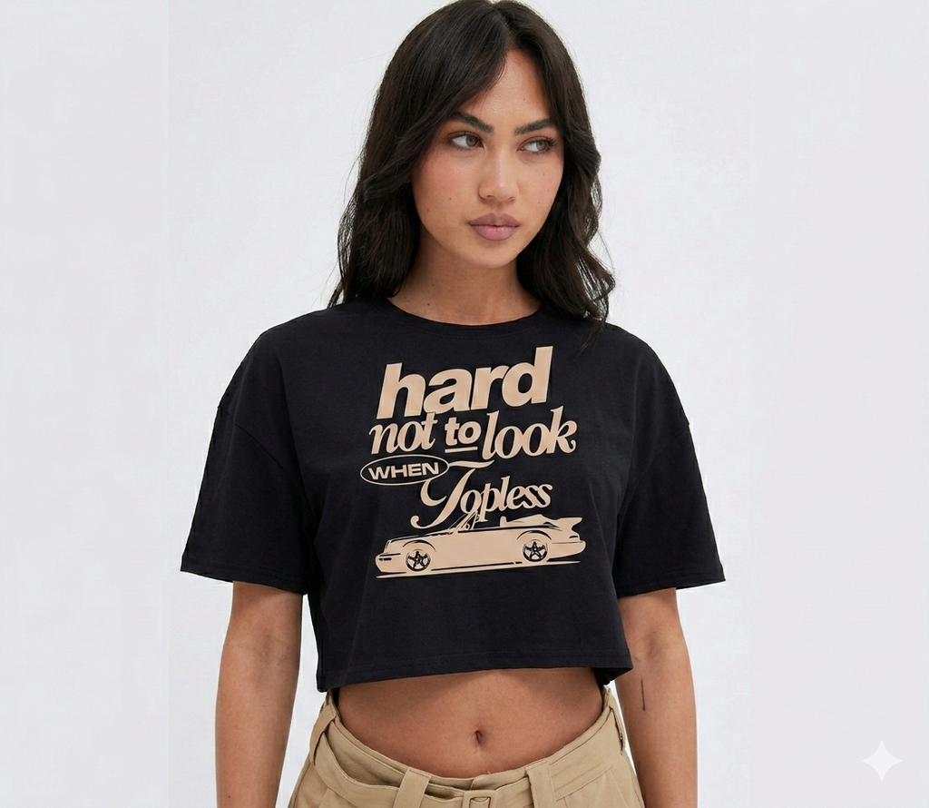 Baddie Black Boxy Tee