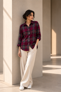 Maroon Check Shirt
